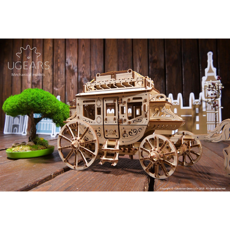 Ugears Конструктор 3D пазл Почтовый дилижанс  70045